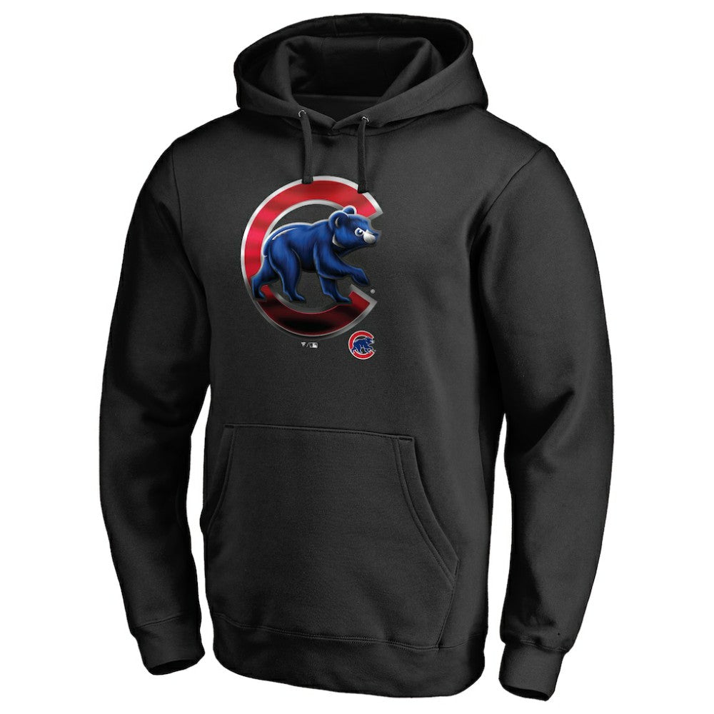 Chicago Cubs Midnight Mascot Pullover Hoodie - Black