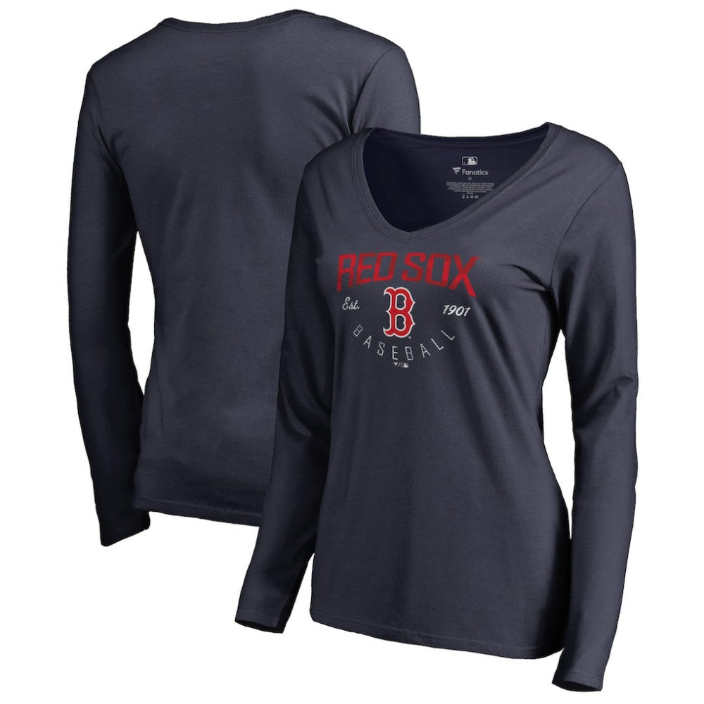 Boston Red Sox Women's Live For It Long Sleeve T-Shirt - Navy