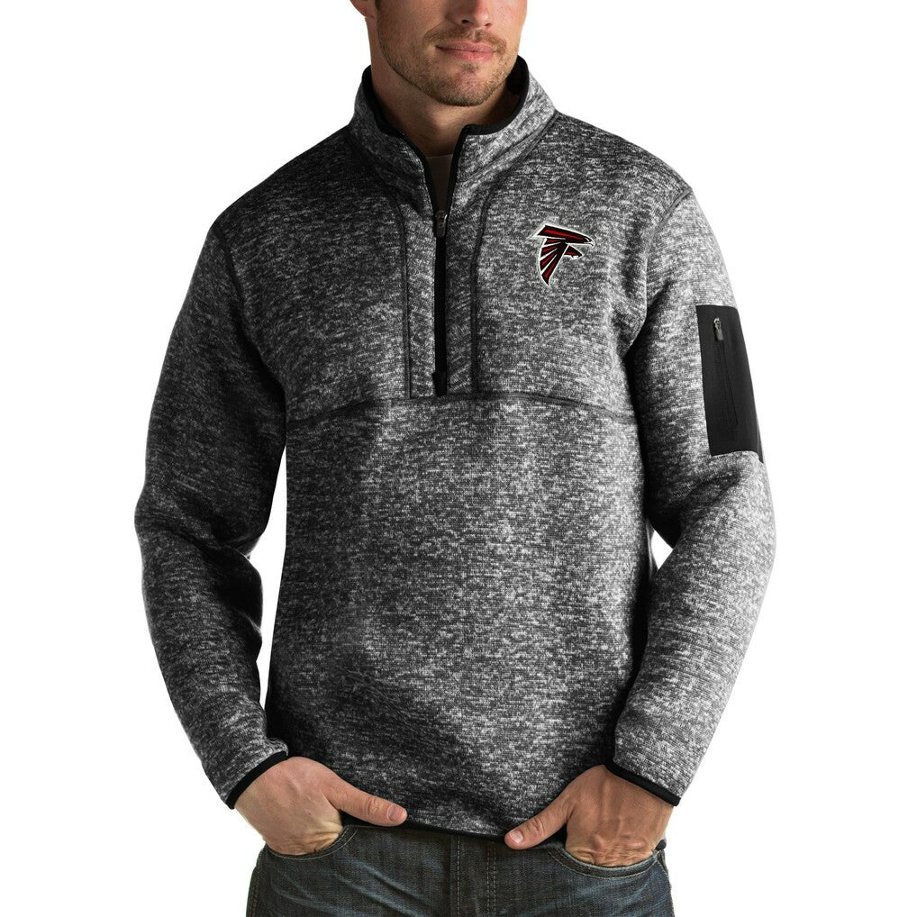 NFL Atlanta Falcons Antigua Fortune Big & Tall Quarter-Zip Pullover Jacket