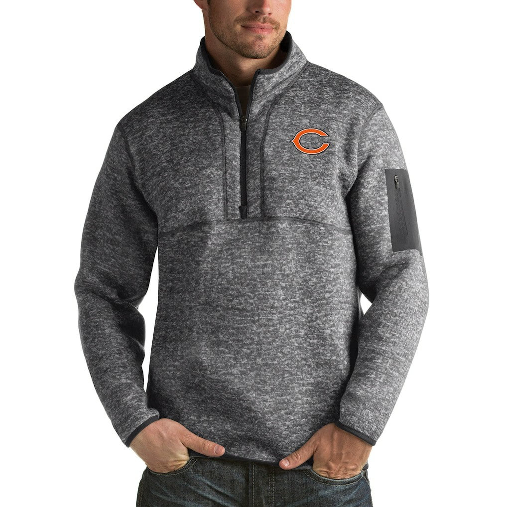 NFL Chicago Bears Antigua Fortune Big & Tall Quarter-Zip Pullover Jacket