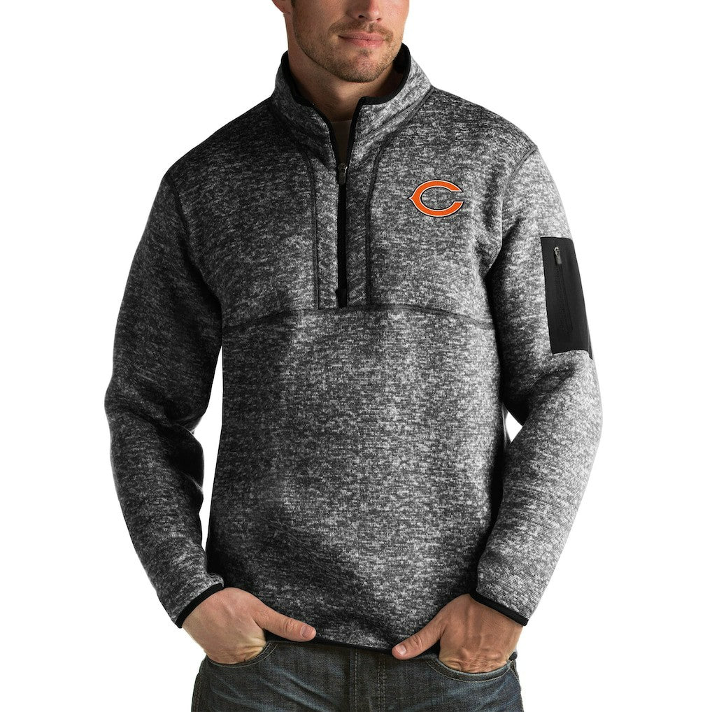 NFL Chicago Bears Antigua Fortune Big & Tall Quarter-Zip Pullover Jacket