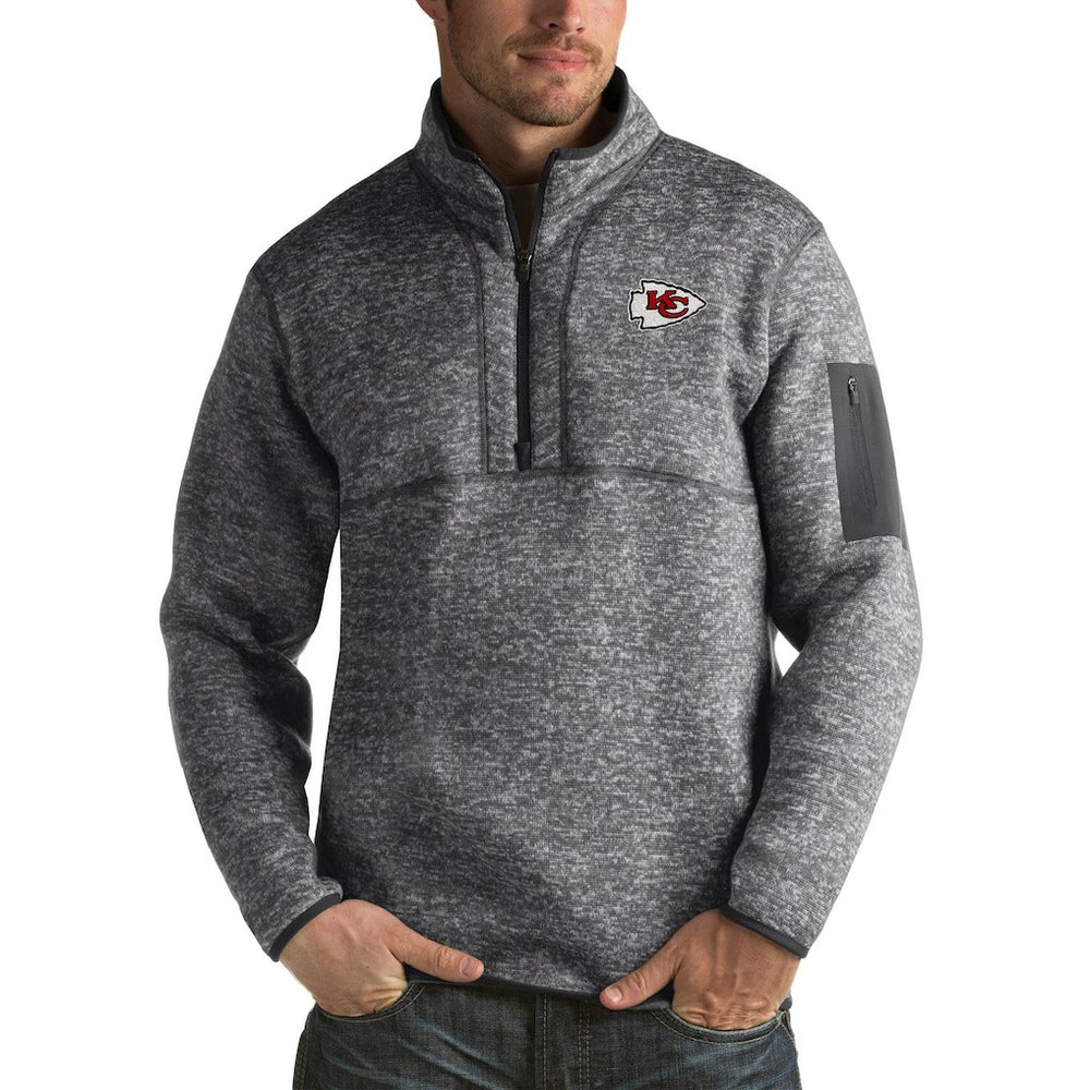 NFL Kansas City Chiefs Antigua Fortune Big & Tall Quarter-Zip Pullover Jacket