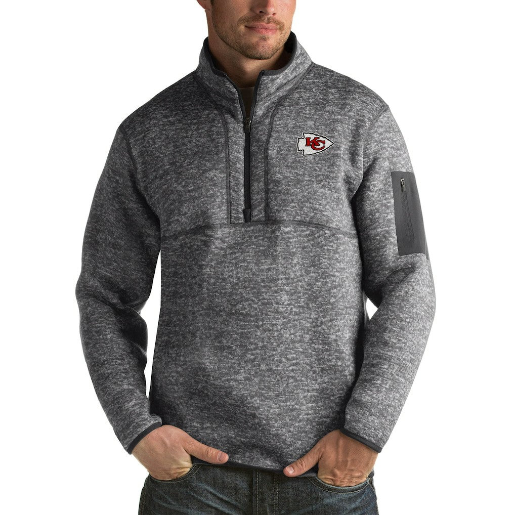 NFL Kansas City Chiefs Antigua Fortune Big & Tall Quarter-Zip Pullover Jacket