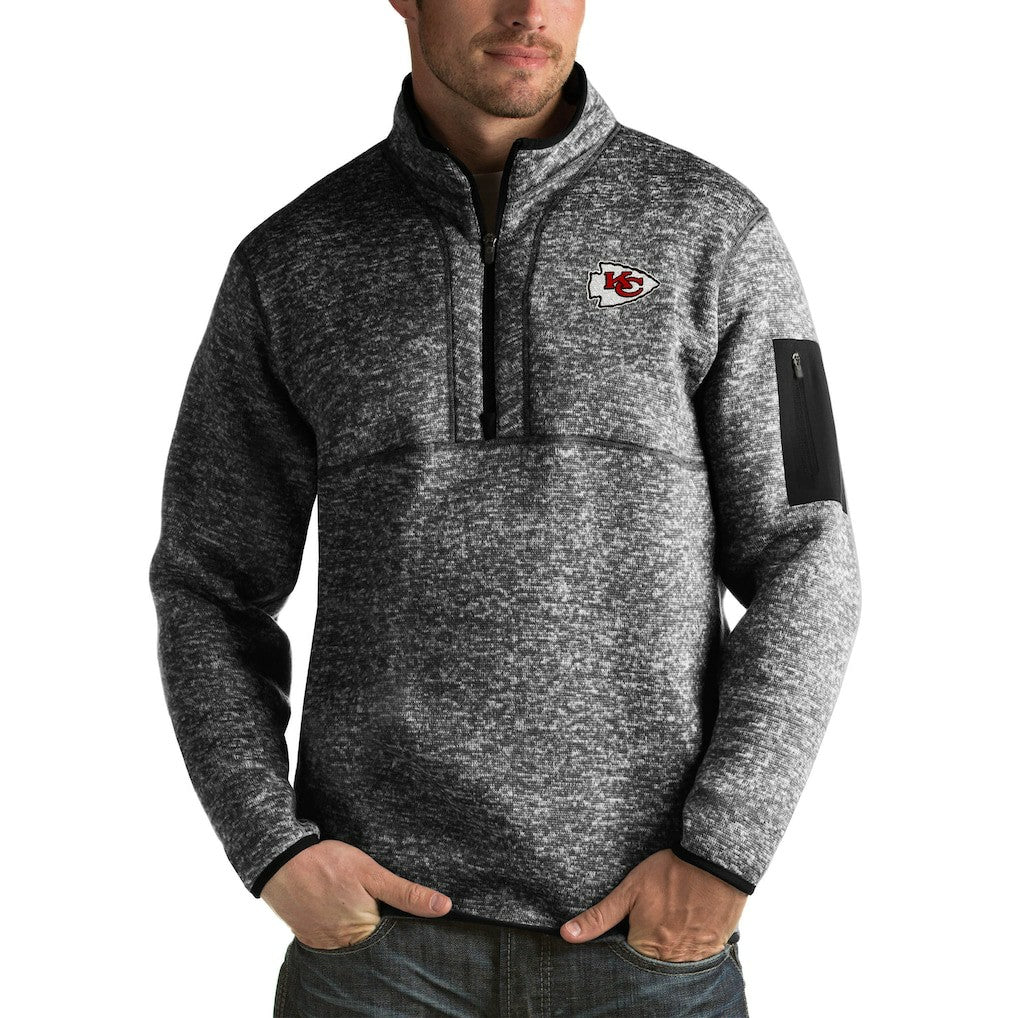 NFL Kansas City Chiefs Antigua Fortune Big & Tall Quarter-Zip Pullover Jacket