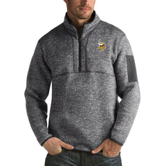 NFL Minnesota Vikings Antigua Fortune Big & Tall Quarter-Zip Pullover Jacket