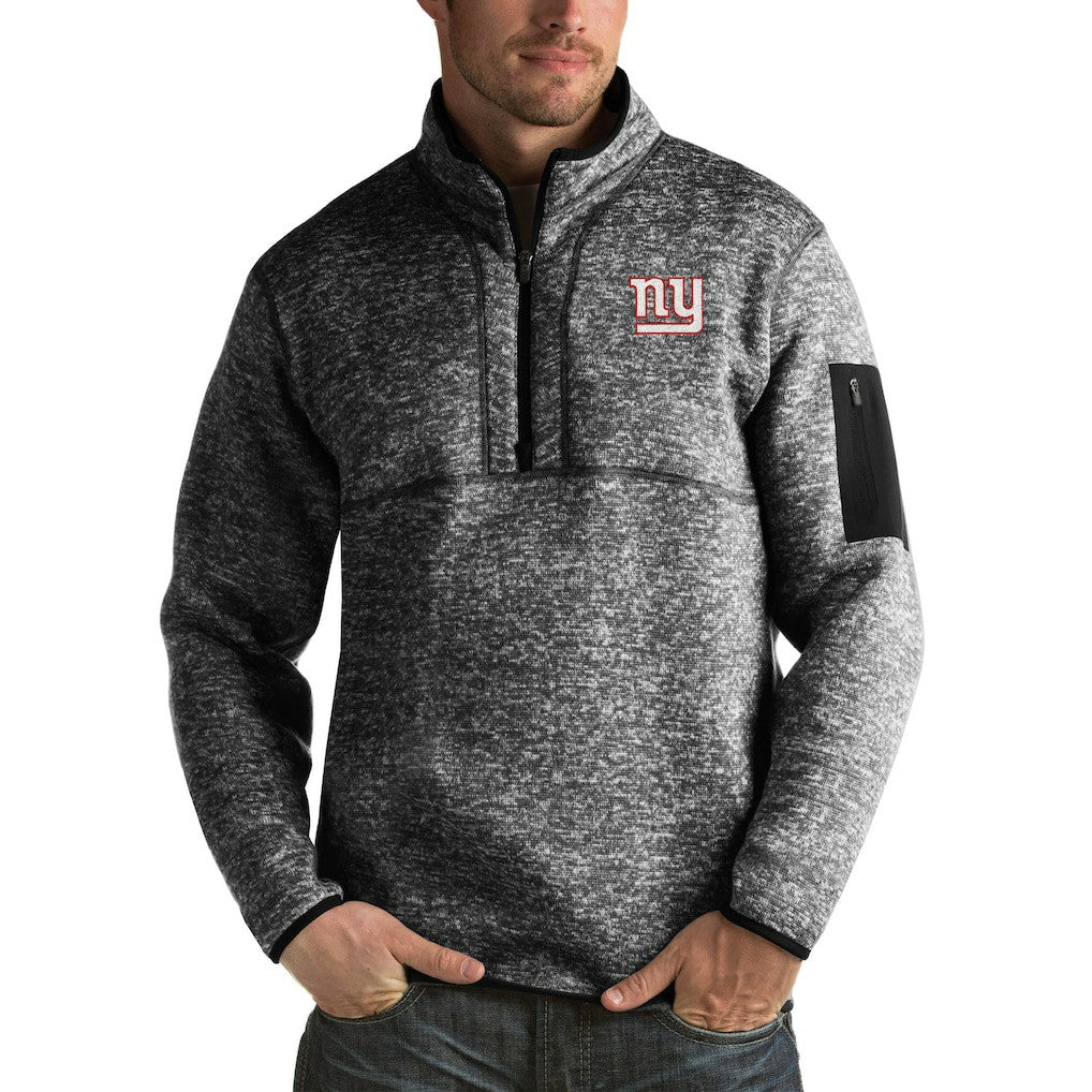 NFL New York Giants Antigua Fortune Big & Tall Quarter-Zip Pullover Jacket