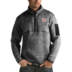 NFL New York Giants Antigua Fortune Big & Tall Quarter-Zip Pullover Jacket