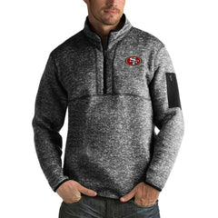 NFL San Francisco 49ers Antigua Fortune Big & Tall Quarter-Zip Pullover Jacket