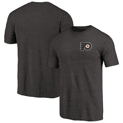 Philadelphia Flyers Primary Logo Left Chest Distressed Tri-Blend T-Shirt