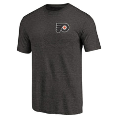 Philadelphia Flyers Primary Logo Left Chest Distressed Tri-Blend T-Shirt