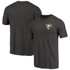 Pittsburgh Penguins Primary Logo Left Chest Distressed Tri-Blend T-Shirt