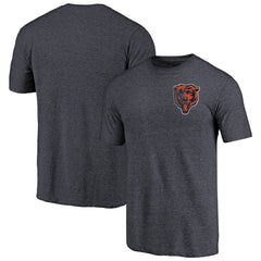 NFL Chicago Bears Primary Logo Left Chest Distressed Tri-Blend T-Shirt