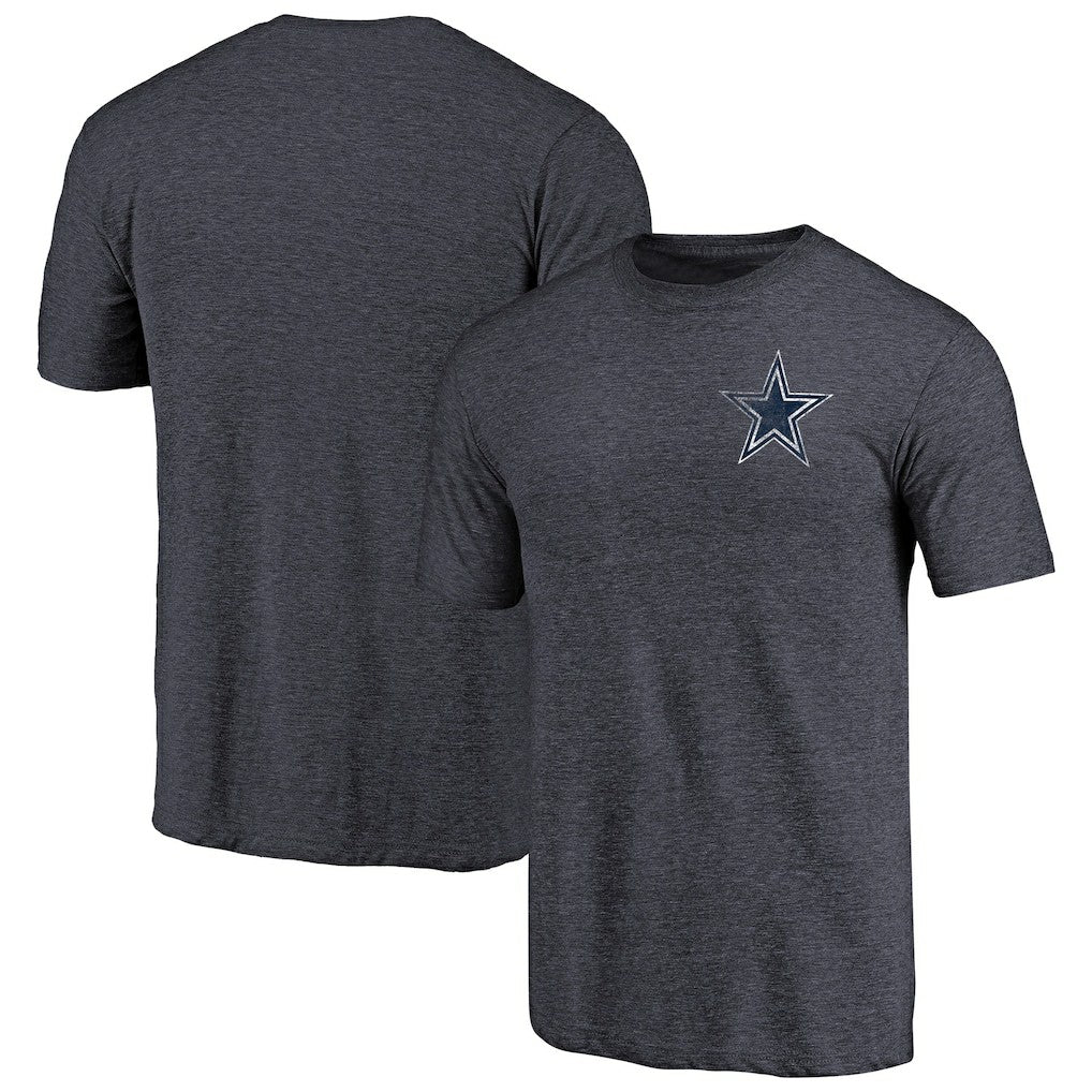 NFL Dallas Cowboys Primary Logo Left Chest Distressed Tri-Blend T-Shirt