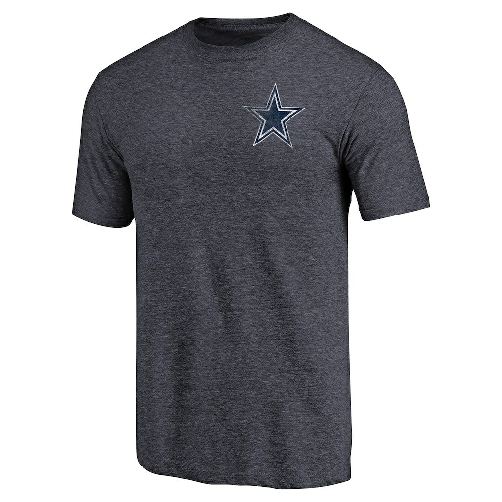 NFL Dallas Cowboys Primary Logo Left Chest Distressed Tri-Blend T-Shirt