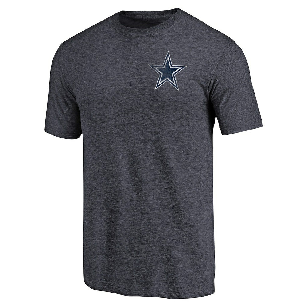 NFL Dallas Cowboys Primary Logo Left Chest Distressed Tri-Blend T-Shirt