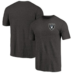 NFL Las Vegas Raiders Primary Logo Left Chest Distressed Tri-Blend T-Shirt