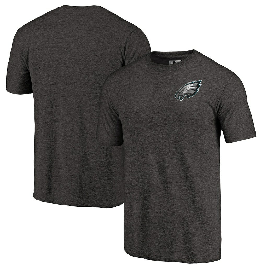 NFL Philadelphia Eagles Primary Logo Left Chest Distressed Tri-Blend T-Shirt