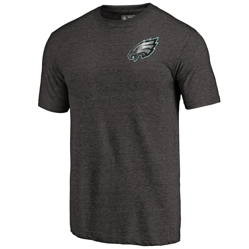NFL Philadelphia Eagles Primary Logo Left Chest Distressed Tri-Blend T-Shirt