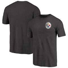 NFL Pittsburgh Steelers Primary Logo Left Chest Distressed Tri-Blend T-Shirt