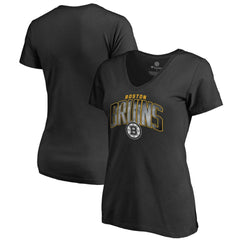 Boston Bruins Women's Arch Smoke V-Neck T-Shirt