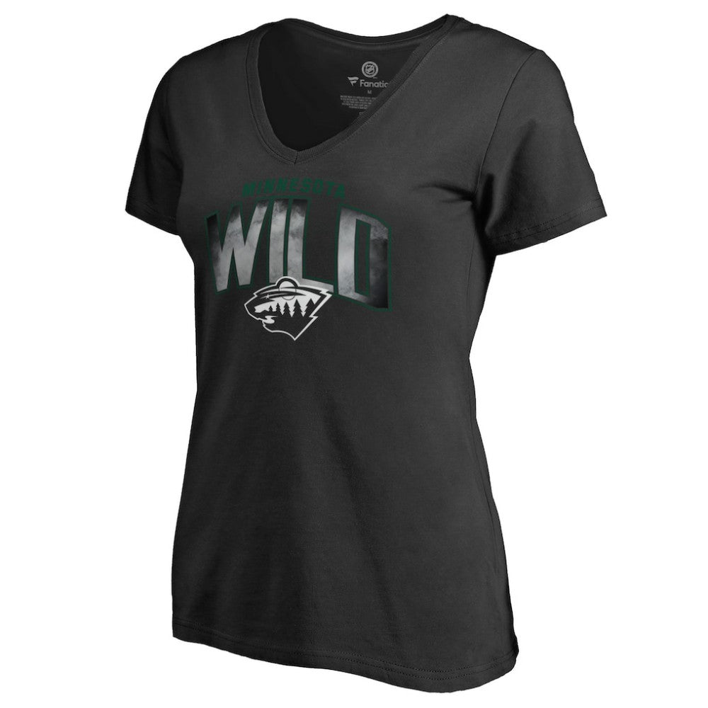 Minnesota Wild Women's Arch Smoke V-Neck T-Shirt
