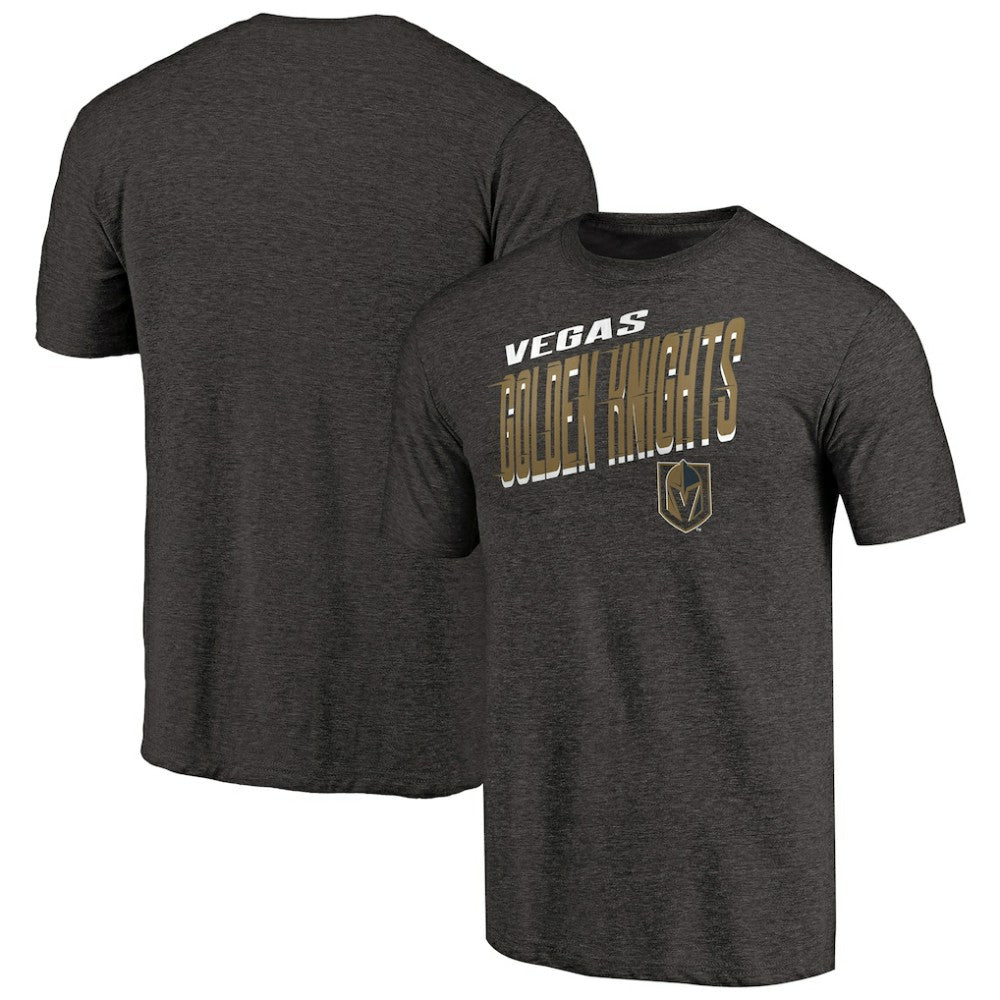 Vegas Golden Knights Slant Strike Tri-Blend T-Shirt