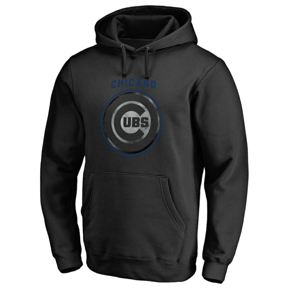 Chicago Cubs Arch Smoke Pullover Hoodie - Black