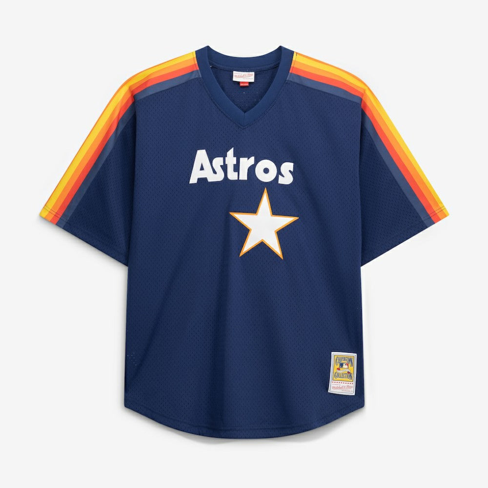 Nolan Ryan Houston Astros Cooperstown Collection Big & Tall Mesh Batting Practice Jersey - Navy | Mitchell & Ness