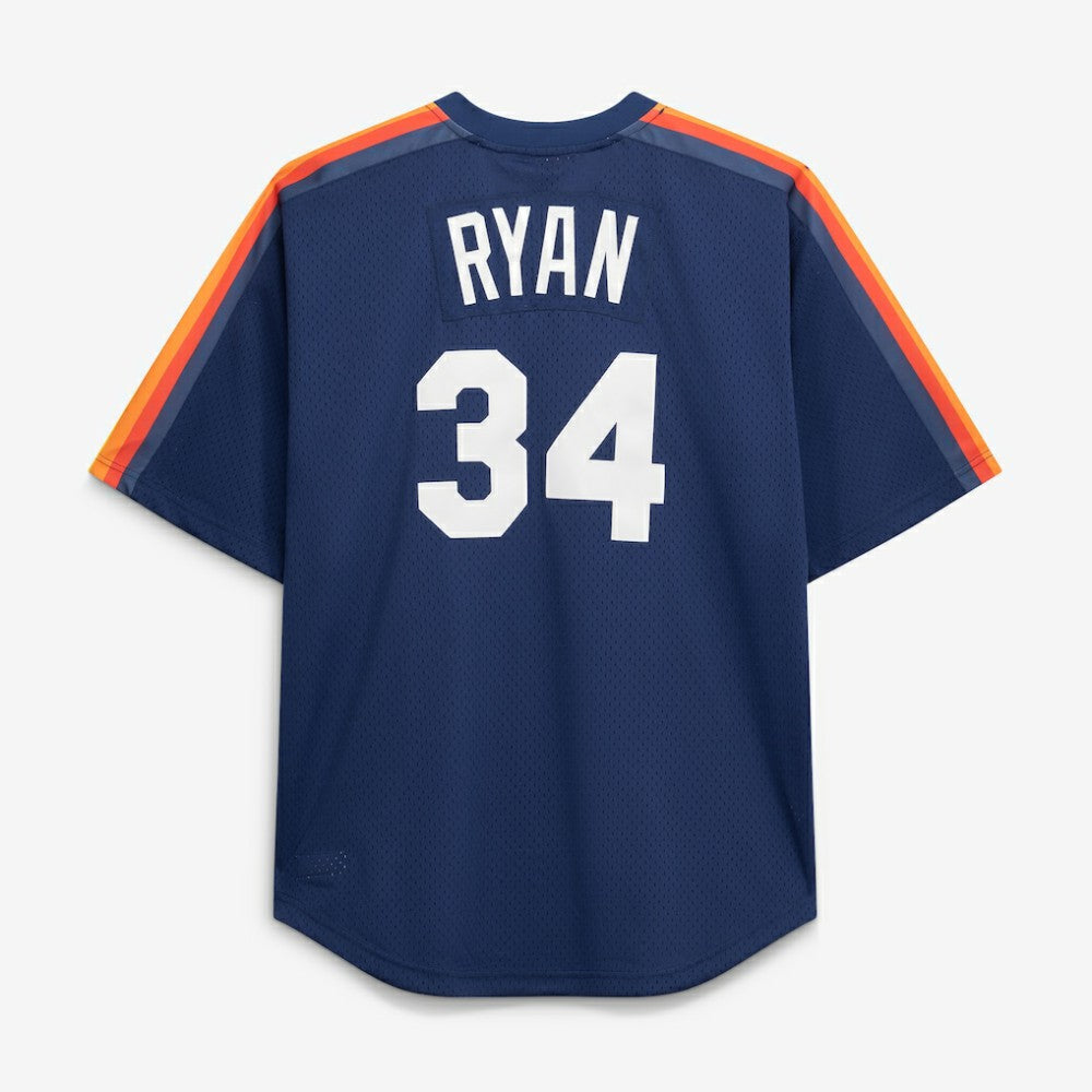Nolan Ryan Houston Astros Cooperstown Collection Big & Tall Mesh Batting Practice Jersey - Navy | Mitchell & Ness