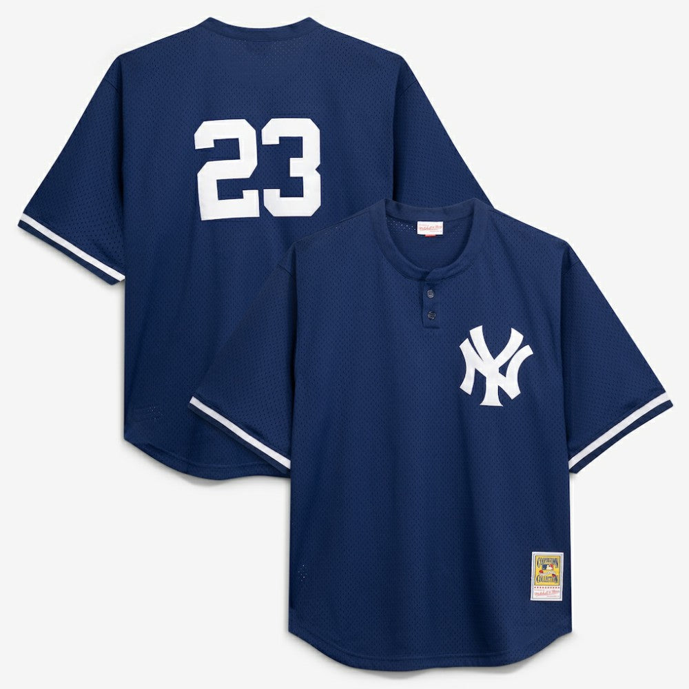 Don Mattingly New York Yankees Cooperstown Collection Big & Tall Mesh Batting Practice Jersey - Navy | Mitchell & Ness