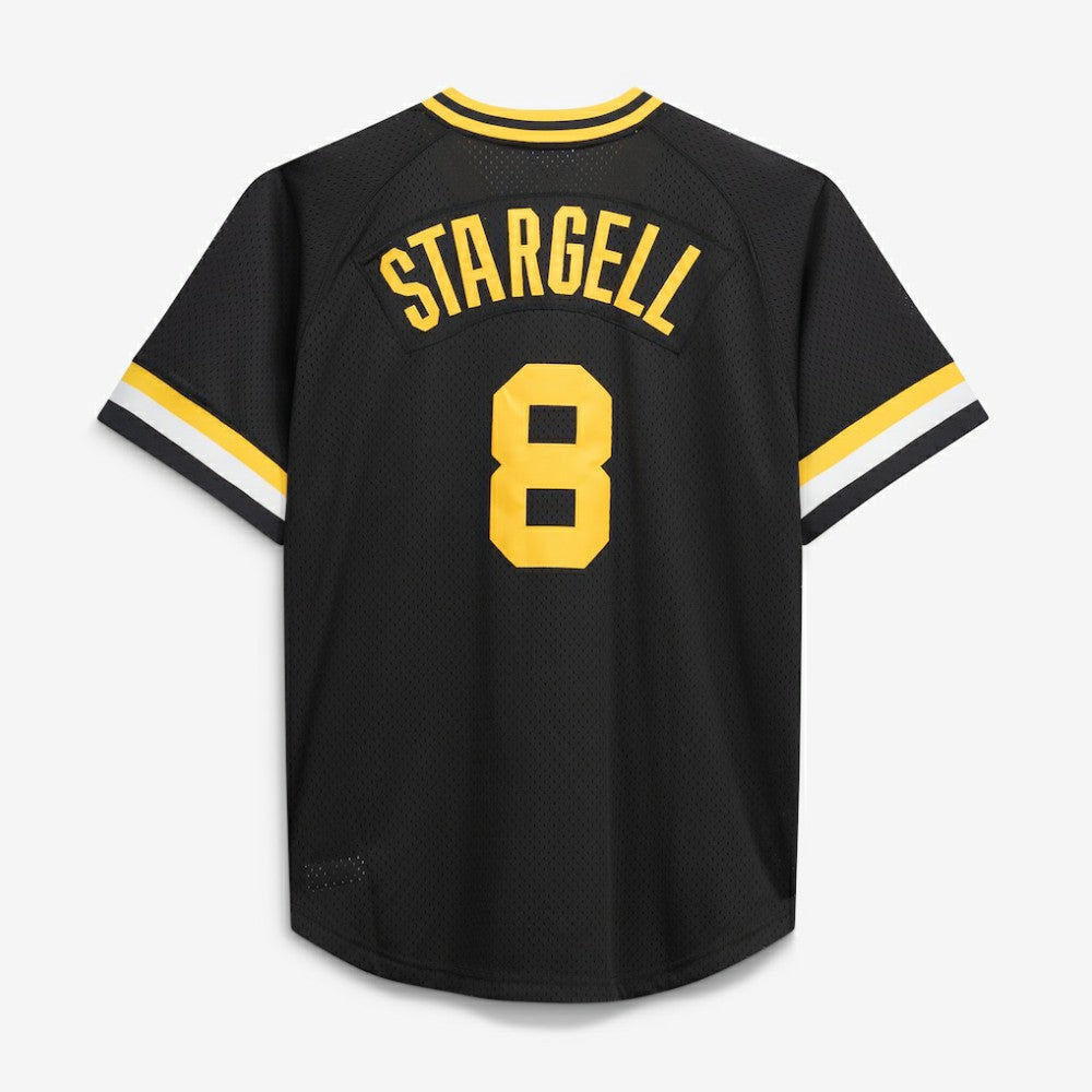 Willie Stargell Pittsburgh Pirates Cooperstown Collection Big & Tall Mesh Batting Practice Jersey - Black | Mitchell & Ness