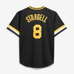 Willie Stargell Pittsburgh Pirates Cooperstown Collection Big & Tall Mesh Batting Practice Jersey - Black | Mitchell & Ness