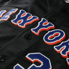 Mike Piazza New York Mets Big & Tall Cooperstown Mesh Batting Practice Jersey - Black | Mitchell & Ness
