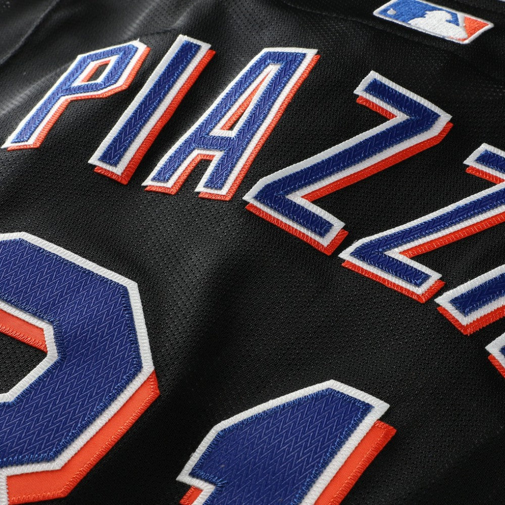 Mike Piazza New York Mets Big & Tall Cooperstown Mesh Batting Practice Jersey - Black | Mitchell & Ness