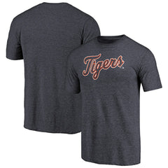 Detroit Tigers Team Wordmark Tri-Blend T-Shirt - Navy