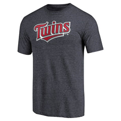 Minnesota Twins Team Wordmark Tri-Blend T-Shirt - Navy