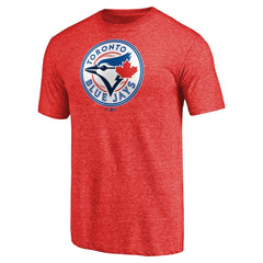 Toronto Blue Jays Team Wordmark Tri-Blend T-Shirt - Red