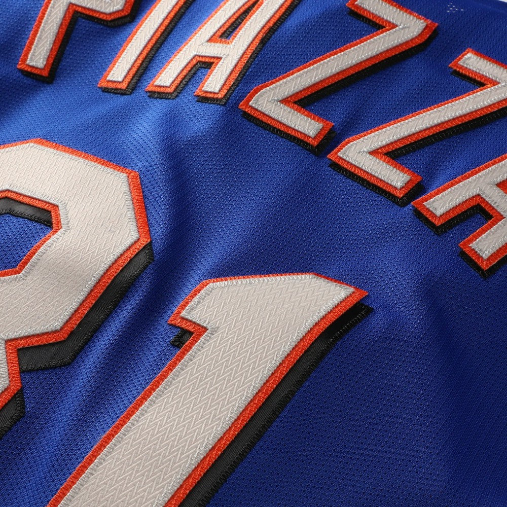 Mike Piazza New York Mets Cooperstown Collection Mesh Batting Practice Button-Up Jersey - Royal | Mitchell & Ness