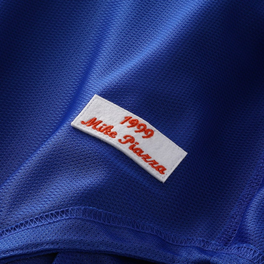 Mike Piazza New York Mets Cooperstown Collection Mesh Batting Practice Button-Up Jersey - Royal | Mitchell & Ness