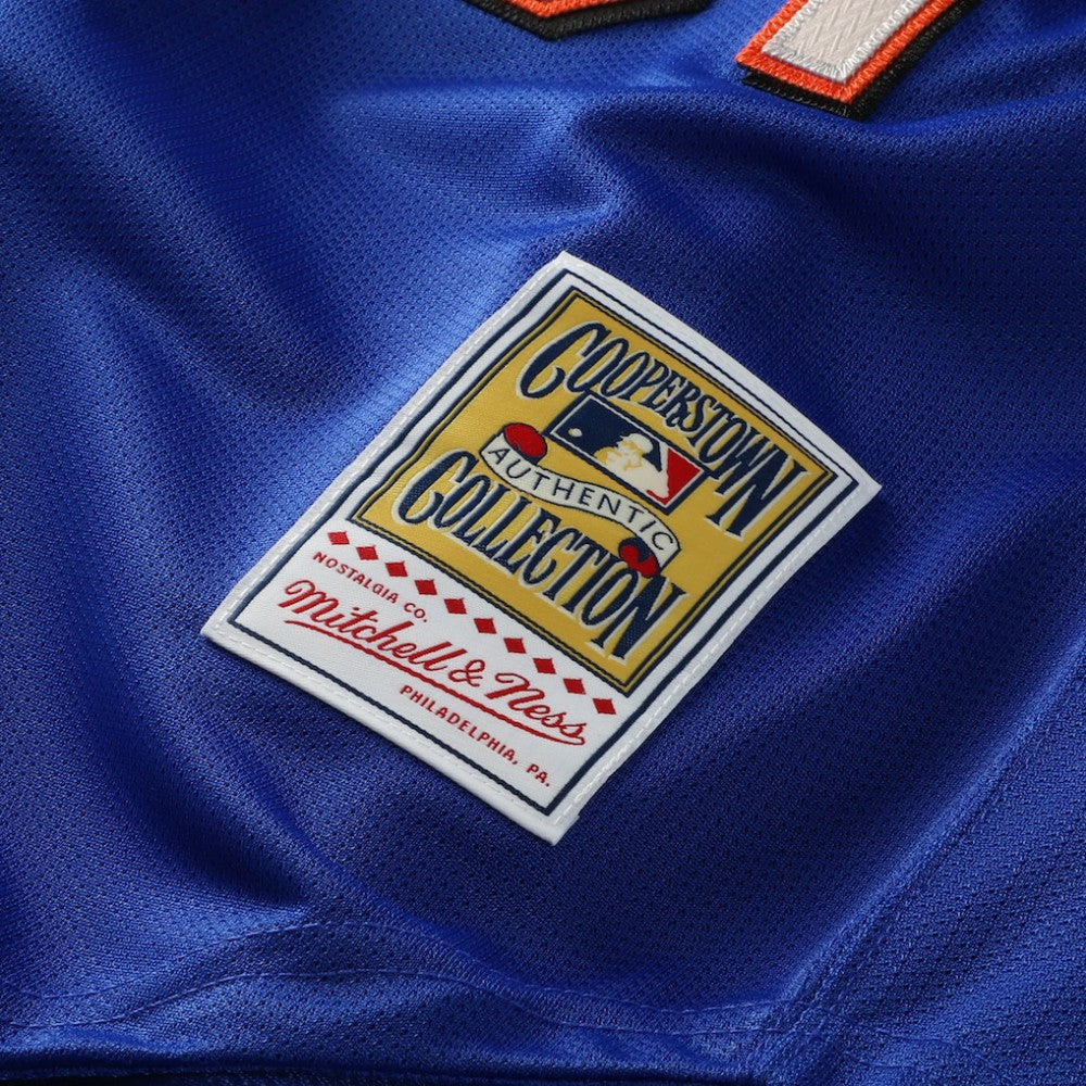 Mike Piazza New York Mets Cooperstown Collection Mesh Batting Practice Button-Up Jersey - Royal | Mitchell & Ness