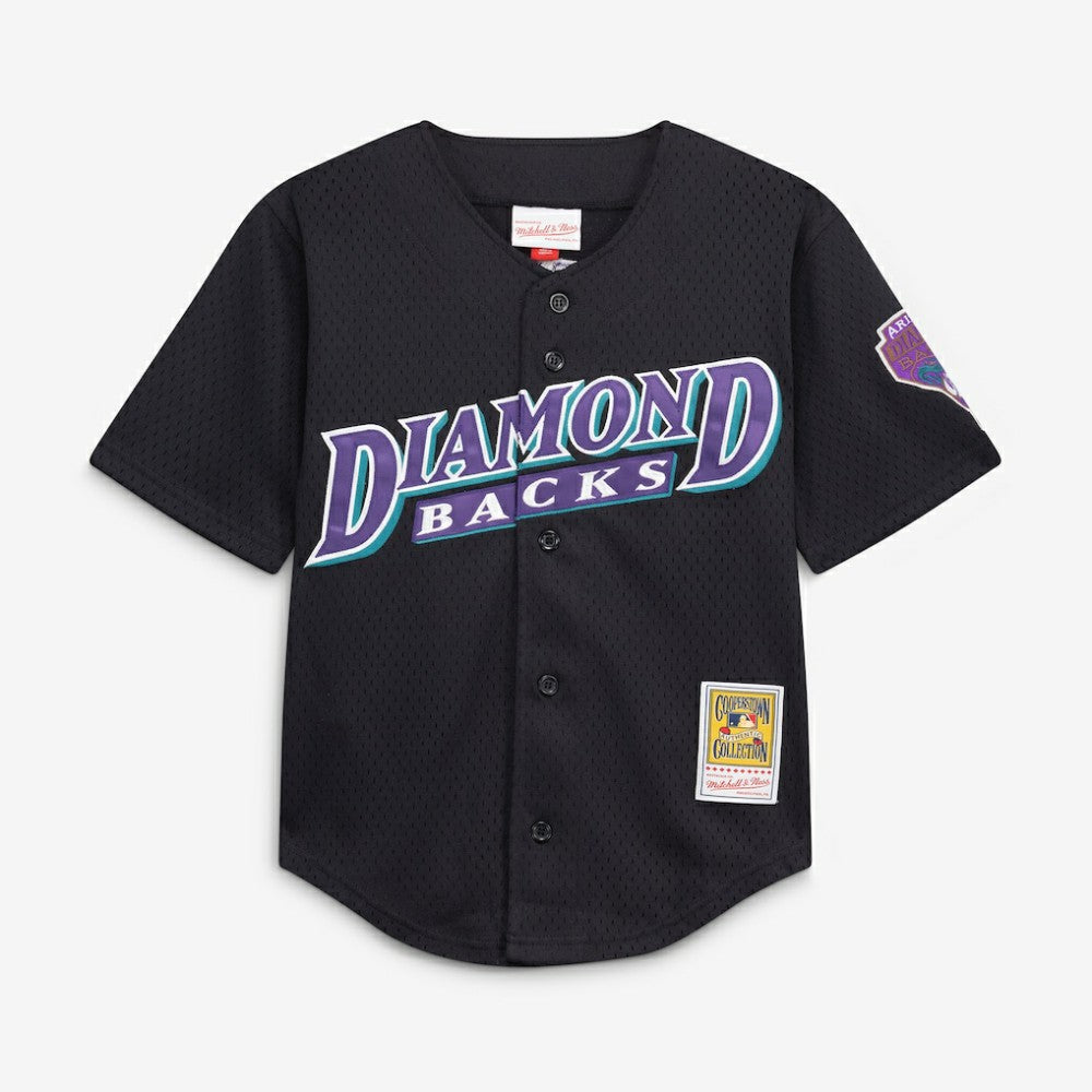 Randy Johnson Arizona Diamondbacks Youth Cooperstown Collection Mesh Batting Practice Jersey - Black | Mitchell & Ness