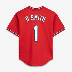 Ozzie Smith St. Louis Cardinals Youth Cooperstown Collection Mesh Batting Practice Jersey - Navy | Mitchell & Ness