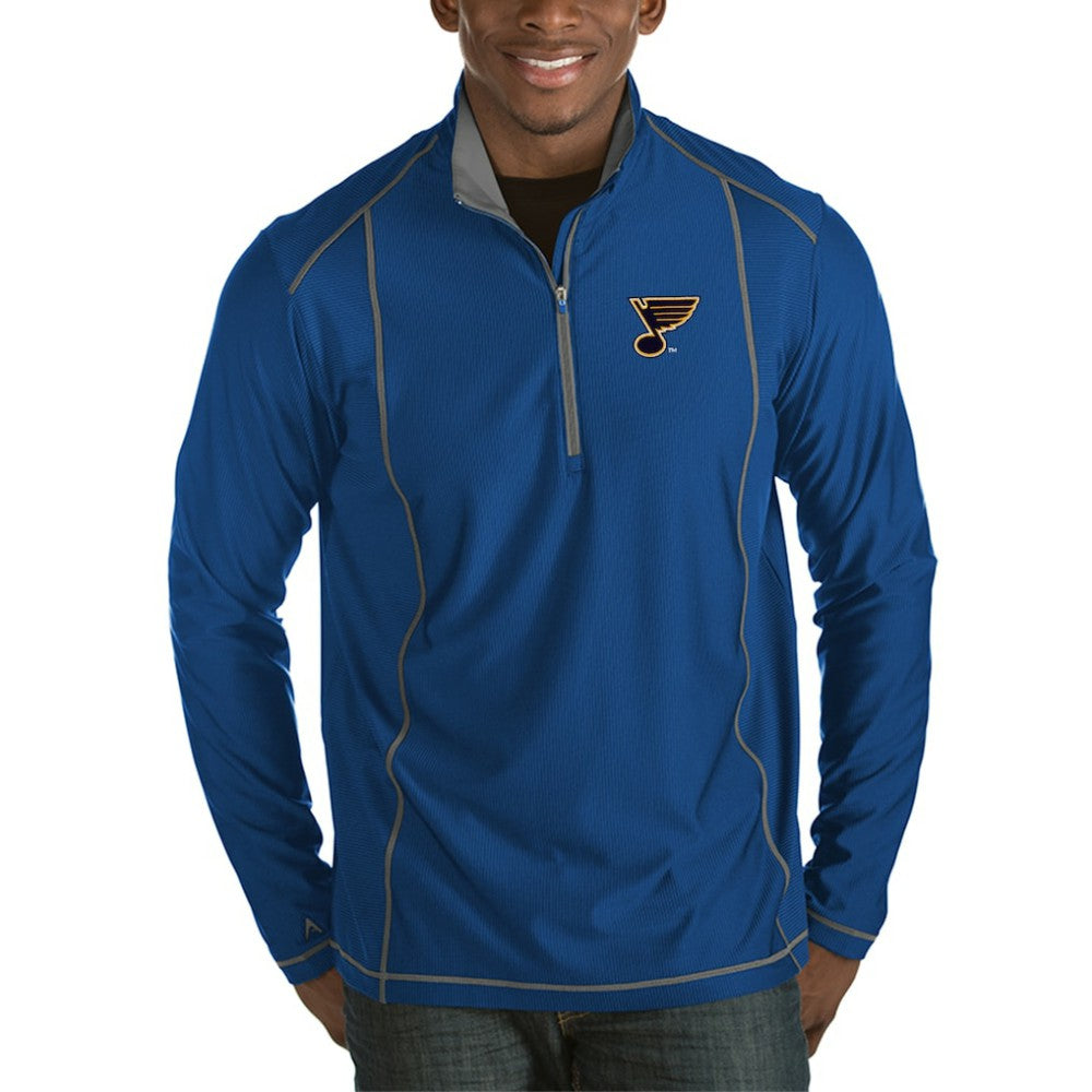 St. Louis Blues Antigua Tempo Desert Dry Half-Zip Pullover Jacket