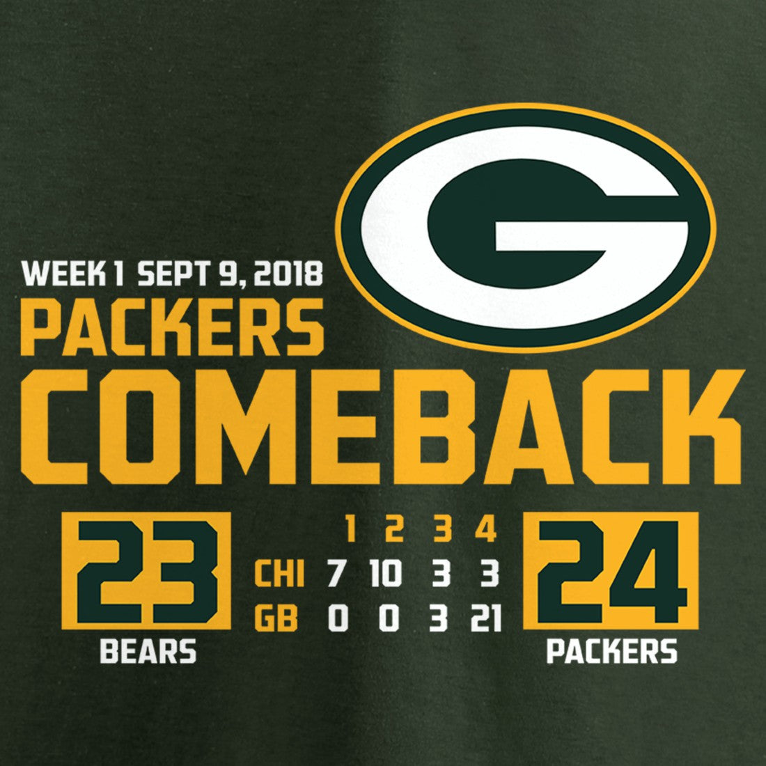 NFL Green Bay Packers The Comeback T-Shirt