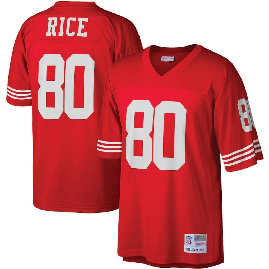NFL San Francisco 49ers Jerry Rice  Big & Tall 1990 Retired Player Replica Jersey