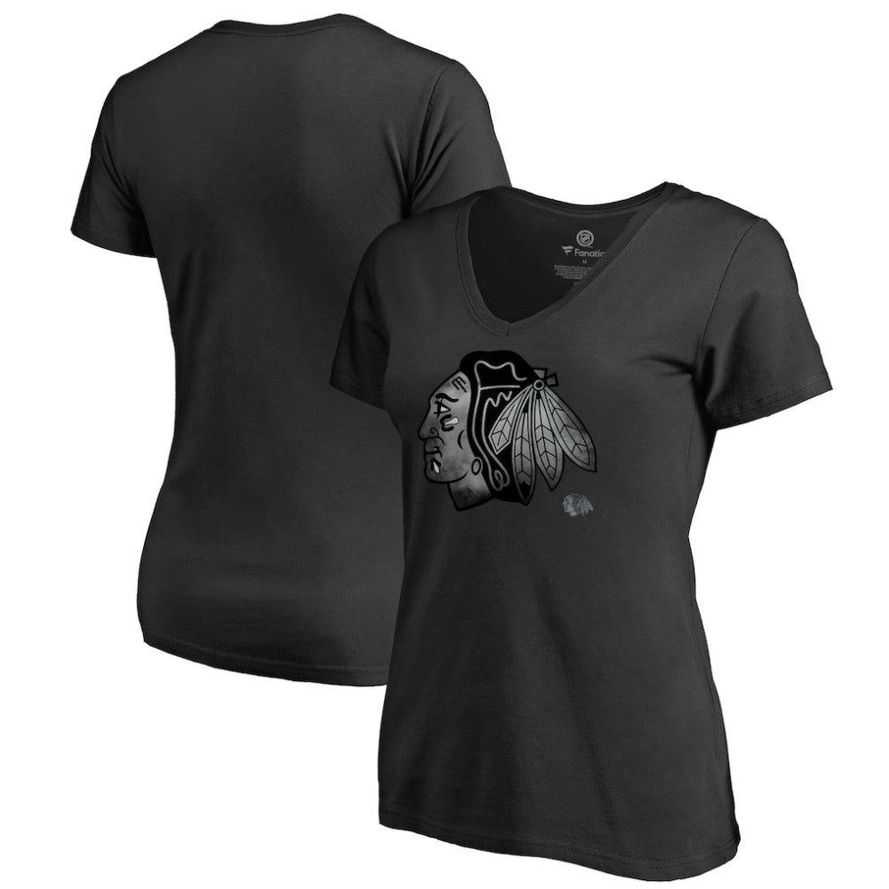 Chicago Blackhawks Women's Core Smoke V-Neck T-Shirt