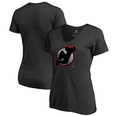 New Jersey Devils Women's Core Smoke V-Neck T-Shirt