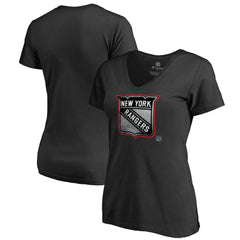 New York Rangers Women's Core Smoke V-Neck T-Shirt