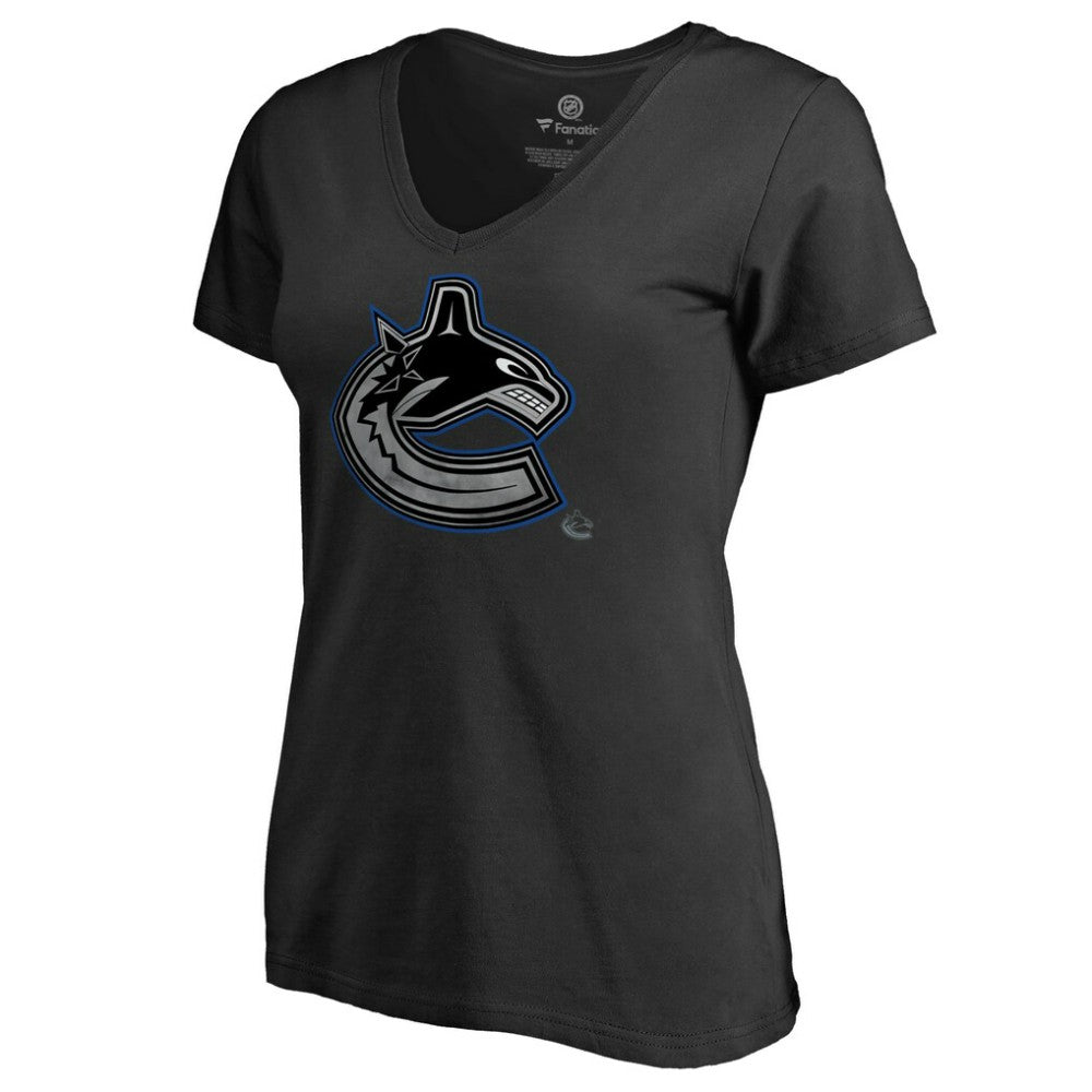 Vancouver Canucks Women's Core Smoke V-Neck T-Shirt