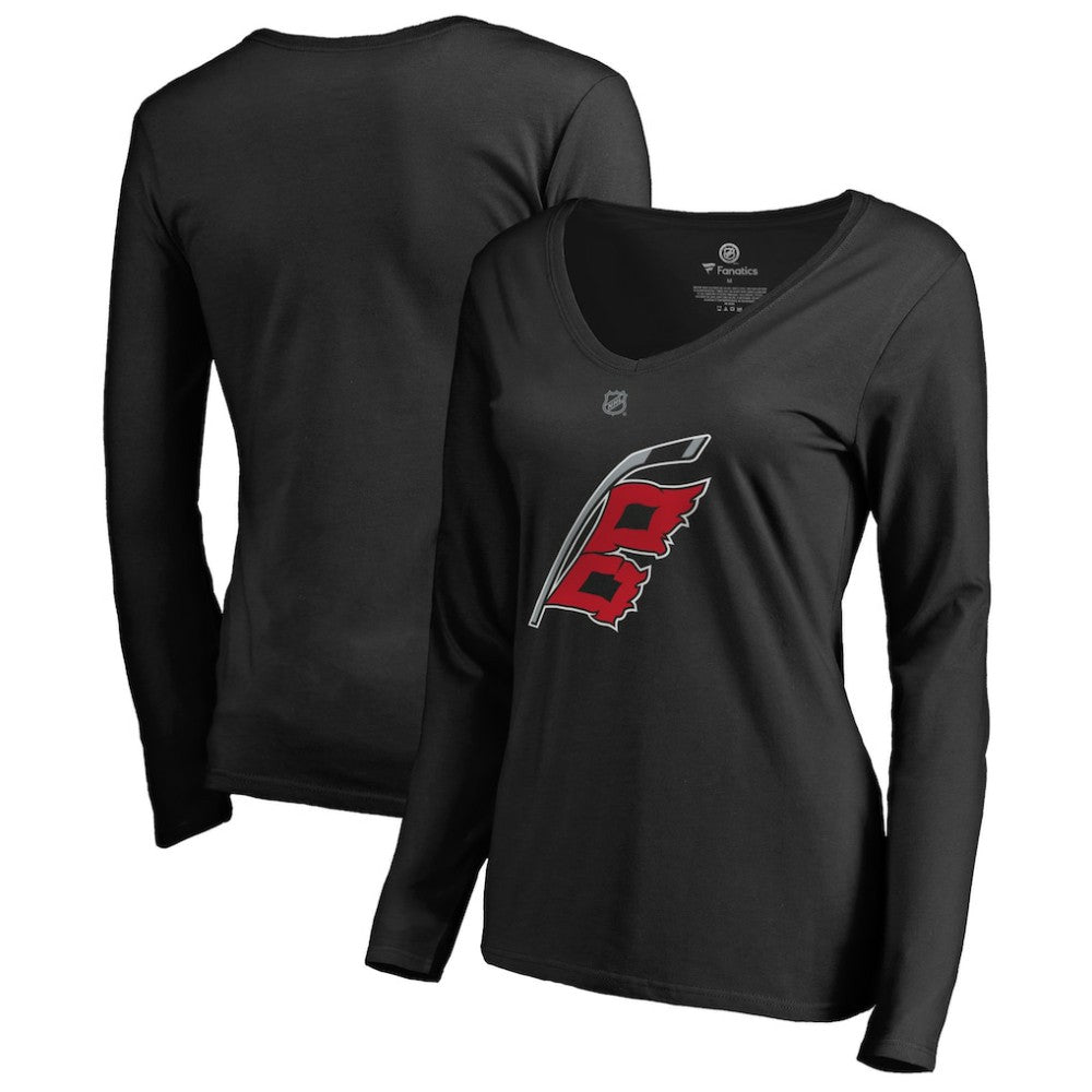 Carolina Hurricanes Women's Team Alternate Long Sleeve V-Neck T-Shirt
